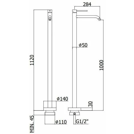 Mitigeur Lavabo Au Sol Paffoni LIG031 | Chromé - Mécanique - Chromé 4 Mitigeur Lavabo Au Sol Paffoni LIG031 | Chromé - Mécanique - Chromé – Image 2