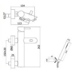 Paffoni Light - Set Mitigeur Bain/ Douche Noir Mat (LIG023NO) 5 Paffoni Light - Set Mitigeur Bain/ Douche Noir Mat (LIG023NO) -PAFFONI Soldes 12679900 2