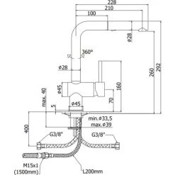 Mitigeur D'évier De Cuisine Avec Douche Extractible à Double Jet Paffoni Light LIG285 | Chromé - Chromé -PAFFONI Soldes 13249557 2