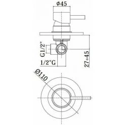 Mitigeur De Douche Encastrer Plaque Ø 110 Paffoni LIGHT LIG011 | Chromé - 1 Sortie - Chromé -PAFFONI Soldes 13377536 2
