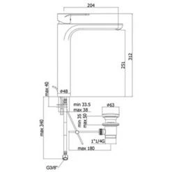 Ensemble De Mitigeurs Paffoni Green Haut Lavabo Et Bidet -PAFFONI Soldes 18063043 2