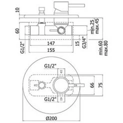 Mitigeur De Douche à Encastrer Paffoni Birillo Avec Inverseur -PAFFONI Soldes 18063048 3