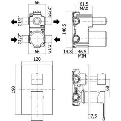 Mitigeur De Douche à Encastrer Paffoni Level Avec Inverseur Cartouche Art. LES018CR 5 Mitigeur De Douche à Encastrer Paffoni Level Avec Inverseur Cartouche Art. LES018CR -PAFFONI Soldes 18063078 2