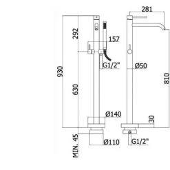 Mitigeur Lavabo Au Sol Paffoni Light LIG031CR -PAFFONI Soldes 18063120 2