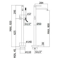Mitigeur Bain-douche Au Sol Paffoni Light LIG032CR 11 Mitigeur Bain-douche Au Sol Paffoni Light LIG032CR -PAFFONI Soldes 18063124 5