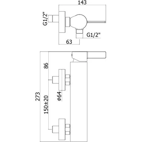 Mitigeur De Douche Paffoni Rock Avec Support Mural Articulé En Abs, Douche Et Flexible 4 Mitigeur De Douche Paffoni Rock Avec Support Mural Articulé En Abs, Douche Et Flexible – Image 2