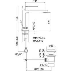 Mitigeur De Lavabo Paffoni Tango Avec Vidange Automatique -PAFFONI Soldes 18063417 2