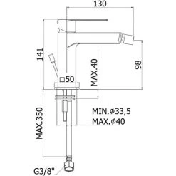Mitigeur De Bidet Paffoni Tango Art. TA131CR Laiton Chromé Sans Vidage -PAFFONI Soldes 18063425 2