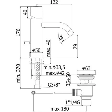 Paffoni Light Mitigeur Lavabo En Laiton Chromé Avec Vidage Automatique 1''1/4G 4 Paffoni Light Mitigeur Lavabo En Laiton Chromé Avec Vidage Automatique 1''1/4G – Image 2