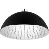 Paffoni Baltimora Pommeau De Douche Anticalcaire Chromé Noir Diamètre 300 Mm