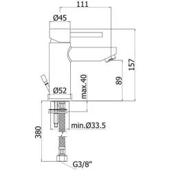 Paffoni Stick Mitigeur Lavabo Sans Vidage En Laiton Chromé -PAFFONI Soldes 18081366 3