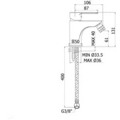 Mitigeur Bidet Sans Vidage Paffoni Finition Chrome Rouge -PAFFONI Soldes 18081371 3