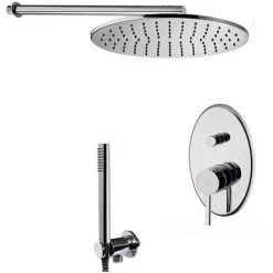 PAFFONI Composition De Douche Berry Avec Pomme De Douche Elliptique, Mitigeur Avec Inverseur Et Ensemble Duplex