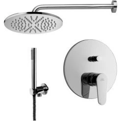 PAFFONI Composition De Douche Verte Avec Pomme De Douche Ronde, Mitigeur Avec Inverseur Et Ensemble Duplex -PAFFONI Soldes 18081378 2