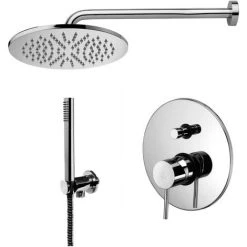 PAFFONI Composition De Douche Légère Avec Pomme De Douche Ronde, Mitigeur Avec Inverseur Et Set Duplex