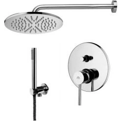 PAFFONI Composition De Douche Stick Avec Pomme De Douche Ronde, Mitigeur Avec Inverseur Et Set Duplex