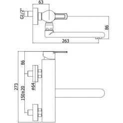 Mitigeur D'évier Mural Paffoni West WS161CR -PAFFONI Soldes 18108458 3