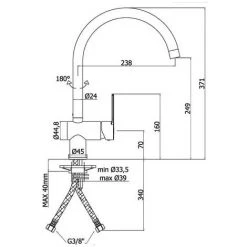 Mitigeur évier Paffoni Ringo Avec Bec Orientable RIN180CR -PAFFONI Soldes 18108459 3
