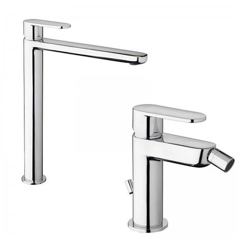 Mitigeur Lavabo Haut Paffoni Candy + Bidet Avec Vidage 3 Mitigeur Lavabo Haut Paffoni Candy + Bidet Avec Vidage