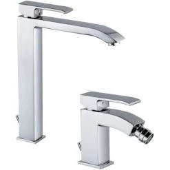 Ensemble De Mitigeurs De Salle De Bain Paffoni Level Haut Lavabo + Bidet