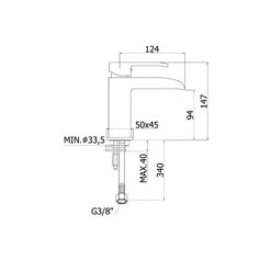 Mitigeur Lavabo Cascade Paffoni Level LES065CR -PAFFONI Soldes 18153440 2