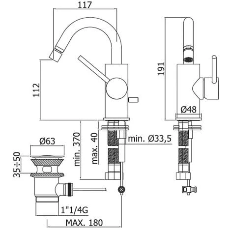 Mitigeur Bidet Avec Bec Orientable Paffoni Light Avec Bonde 5 Mitigeur Bidet Avec Bec Orientable Paffoni Light Avec Bonde – Image 3