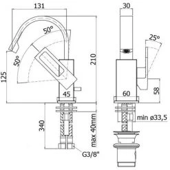 Mitigeur De Bidet En Laiton Chromé Poli Sans Vidage Paffoni Elle Avec Bec Orientable -PAFFONI Soldes 18176344 2