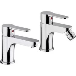 Ensemble De Mitigeurs Lavabo Et Bidet Paffoni Blu