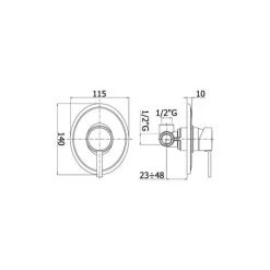 Mitigeur De Douche Paffoni Berry Avec Bonde -PAFFONI Soldes 18525531 3