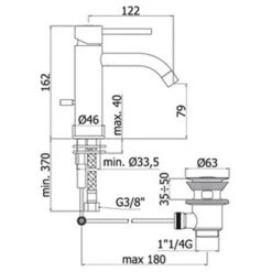 Paffoni Light Mitigeur Lavabo Avec Bonde, Bidet Avec Bonde Et Baignoire -PAFFONI Soldes 18525541 4