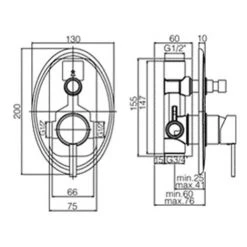 Mitigeur Lavabo Paffoni Berry Avec Bonde, Bidet Avec Bonde Et Douche Avec Inverseur -PAFFONI Soldes 18525548 2
