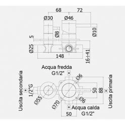 Mitigeur De Douche à Encastrer Avec Inverseur En Acier Inoxydable Paffoni Steel -PAFFONI Soldes 18525645 3