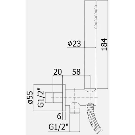Ensemble De Douche Paffoni Steel Avec Support Intégré Rond 4 Ensemble De Douche Paffoni Steel Avec Support Intégré Rond – Image 2