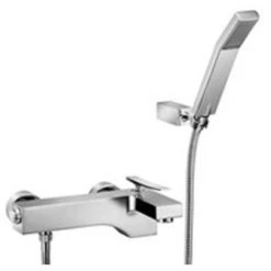 Paffoni Elys Mitigeur De Baignoire En Laiton Chromé Poli Avec Set De Douche