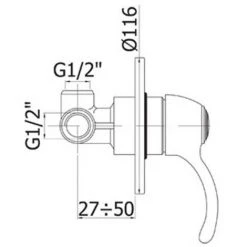 Mitigeur De Douche à Encastrer Paffoni Flavia Avec Corps, Plaque Et Levier Intégrés -PAFFONI Soldes 18525914 2
