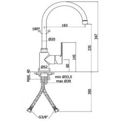 Paffoni Blue Mitigeur D'évier Avec Bec Pivotant BLU180CR -PAFFONI Soldes 18526069 3