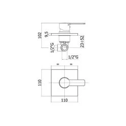 Mitigeur De Douche à Encastrer Paffoni Red En Laiton Chromé -PAFFONI Soldes 19857935 3