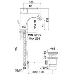 Paffoni Mitigeur Lavabo Rouge Avec Bonde + Bidet Avec Bonde En Laiton Chromé -PAFFONI Soldes 19857956 2