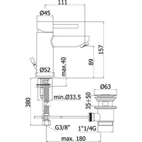 Paffoni Stick Mitigeur Lavabo Avec Bonde, Bidet Avec Bonde Et Baignoire 5 Paffoni Stick Mitigeur Lavabo Avec Bonde, Bidet Avec Bonde Et Baignoire – Image 3