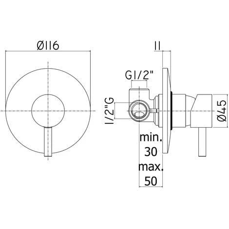 Mitigeur De Douche à Encastrer Paffoni Light Art. LIG010CR 4 Mitigeur De Douche à Encastrer Paffoni Light Art. LIG010CR – Image 2