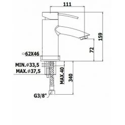 Mitigeur Lavabo Couleur Chrome Paffoni Berry BR071CR | Chromé - Sans Vidage - Chromé -PAFFONI Soldes 26122174 2