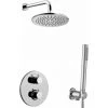 Solution De Douche Complète Avec Mitigeur Thermostatique Paffoni Light KITLIQ018CR | Chromé - Chromé -PAFFONI Soldes 32305988 1