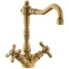 Paffoni Ricordi Mélangeur XL De Lavabo Avec Tirette Et Bonde, Design Vintage, Bronze (IR085BR)