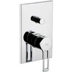 Paffoni Ringo West Set Façade De Douche 2 Sorties + Corps D'encastrement, Chrome (RIN015)