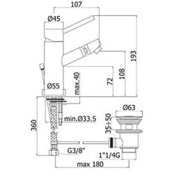 Mitigeur Bidet Avec Vidage Clic-clac Birillo Paffoni 5 Mitigeur Bidet Avec Vidage Clic-clac Birillo Paffoni -PAFFONI Soldes 37979498 2