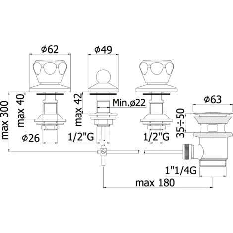 Mitigeur Bidet Complet 3 Trous Paffoni Danubio DA116 | Chromé - Chromé 4 Mitigeur Bidet Complet 3 Trous Paffoni Danubio DA116 | Chromé - Chromé – Image 2