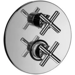 Mitigeur Thermostatique Douche à Encastrer 2 Sorties Paffoni Quattro QTV018CR | Chromé - Chromé