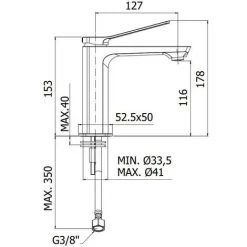 Mitigeur De Lavabo En Laiton Avec Levier Incliné Paffoni Tilt TI071 | Chromé - Sans Vidage - Chromé -PAFFONI Soldes 47357240 3
