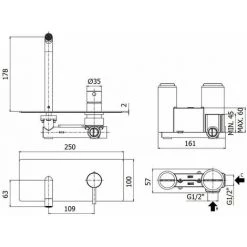 Mitigeur De Lavabo Mural à Encastrer Avec Bec De 178 Mm Paffoni Light LIG105 | Noir Mat - 178 Mm - Noir Mat 5 Mitigeur De Lavabo Mural à Encastrer Avec Bec De 178 Mm Paffoni Light LIG105 | Noir Mat - 178 Mm - Noir Mat -PAFFONI Soldes 47357255 2