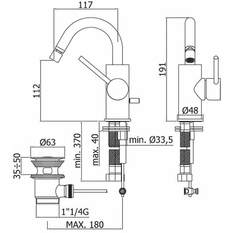 Mitigeur De Bidet En Laiton Sans Vidage Avec Bec Pivotant Paffoni Light Effet Satiné 4 Mitigeur De Bidet En Laiton Sans Vidage Avec Bec Pivotant Paffoni Light Effet Satiné – Image 2